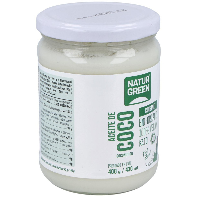 Aceite de Coco Cuisine Bio 430ml/400g - Naturgreen