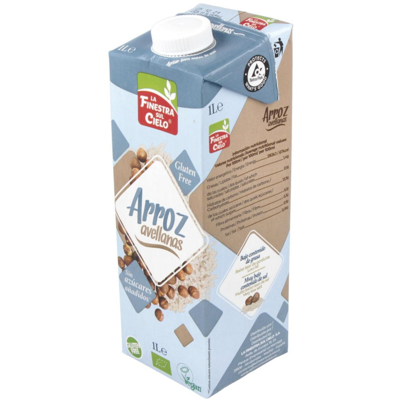 Bebida Vegetal De Arroz Con Avellanas 1Lt 6Uds.