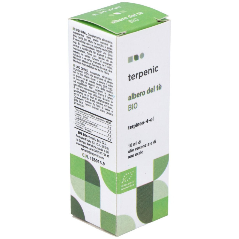 Arbol del Te Aceite Esencial Alimentario 10ml. Bio - Terpenic