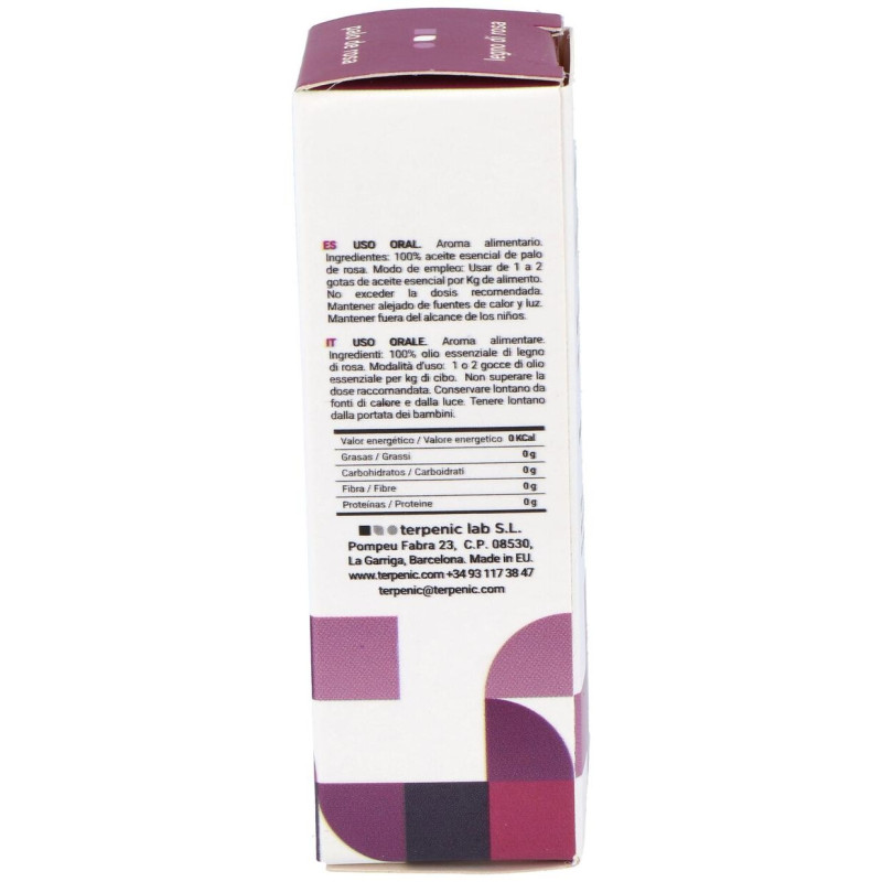 Palo De Rosa Aceite Esencial Alimentario 10Ml.