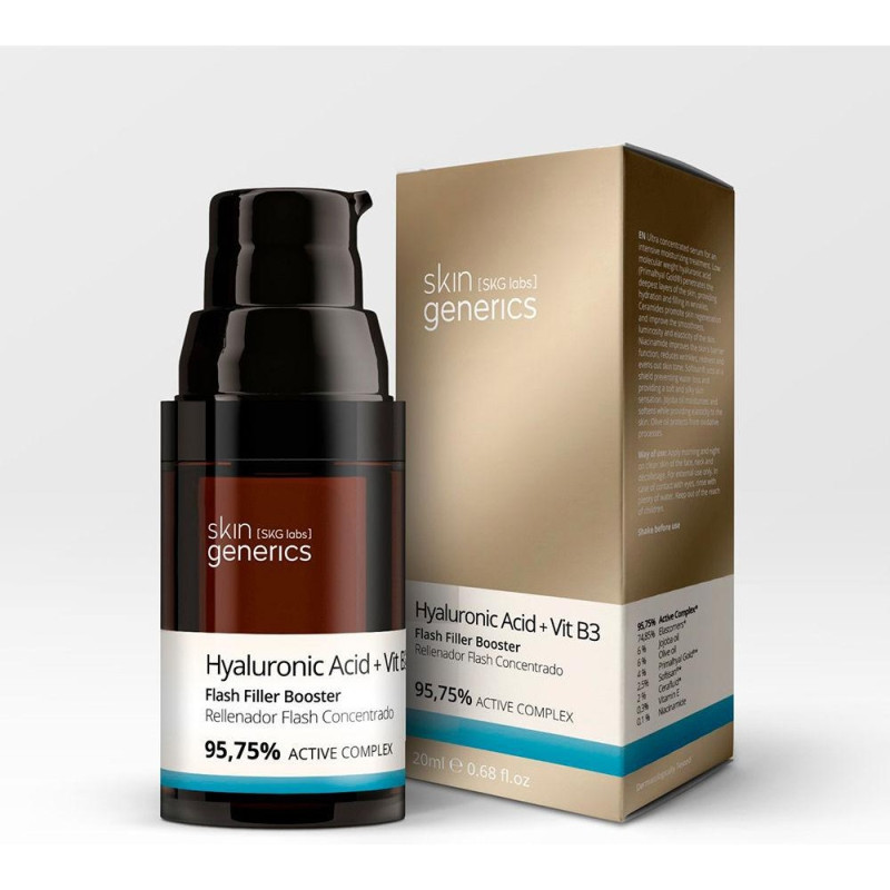 Ácido Hialurónico + Vit B3 Rellenador Flash Concentrado 95,75% 20 ml - Skin Generics