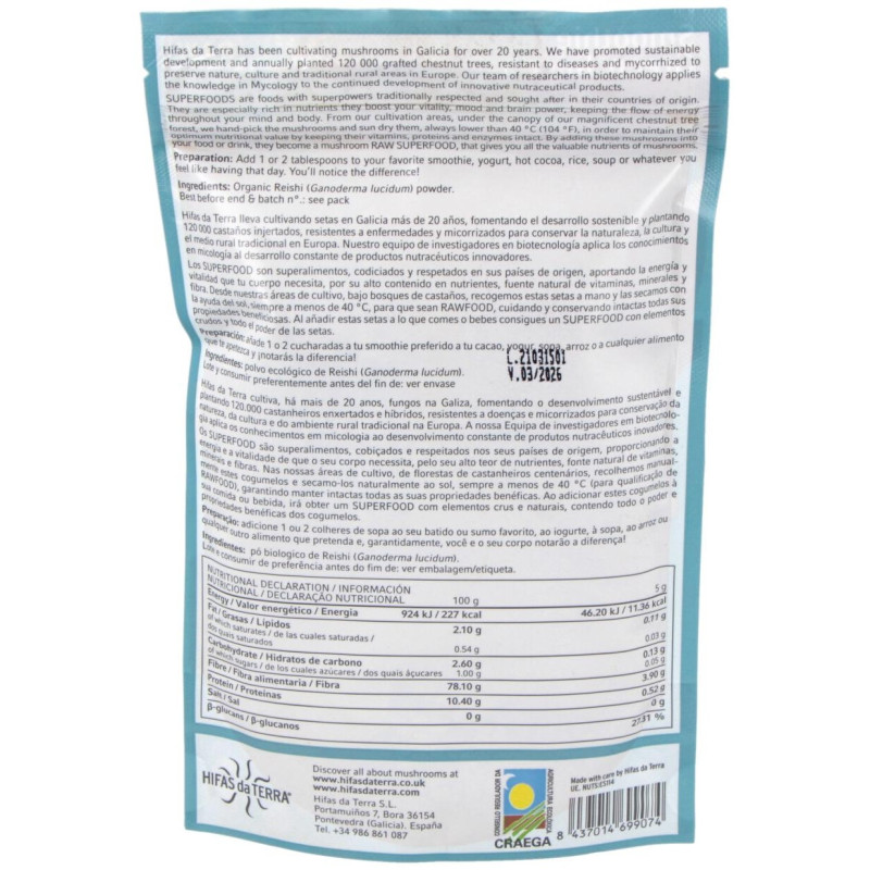 Reishi Antiox 100gr. 2 - Hifas Da Terra