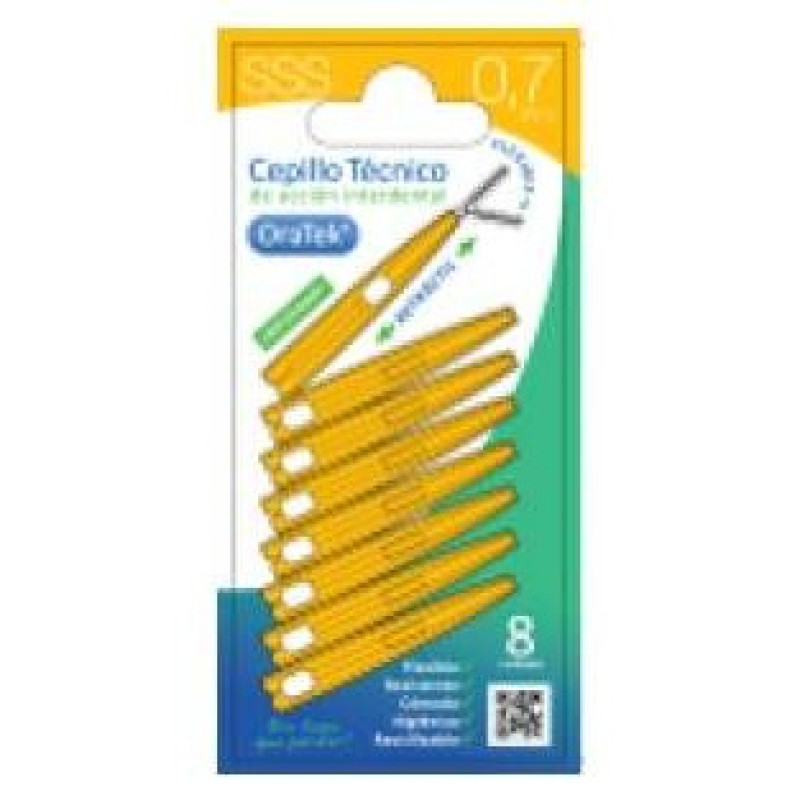 Oratek Cepillo Interdental Retractil 0_7 Mm Blister 8 Unidades