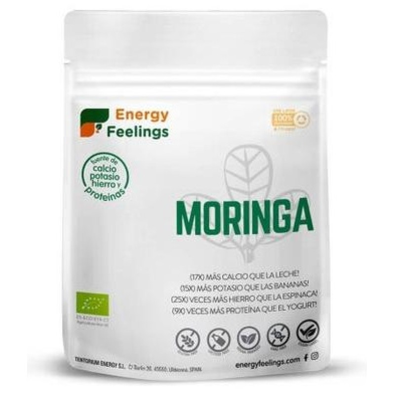 Moringa Polvo Eco Vegan sin Gluten 200g - Energy Feelings