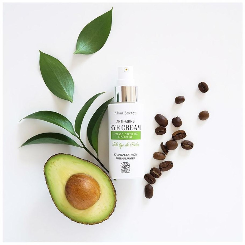 Eye Cream Antiedad con Aguacate, Té Verde y Cafeína Botanical Extracts 30 ml - Alma Secret