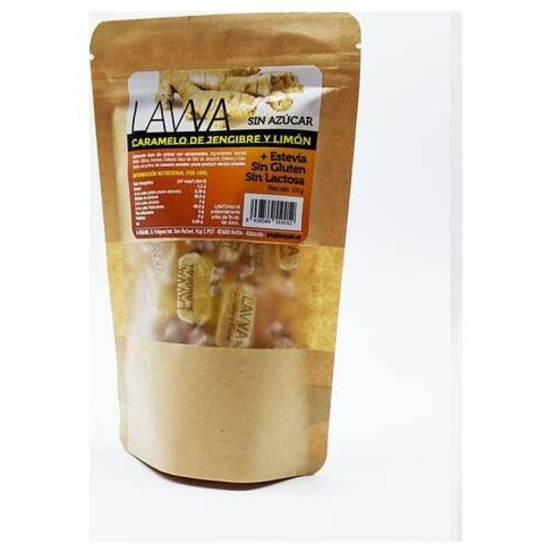 Caramelos Jengibre y Limon con Stevia 100g - Lavva
