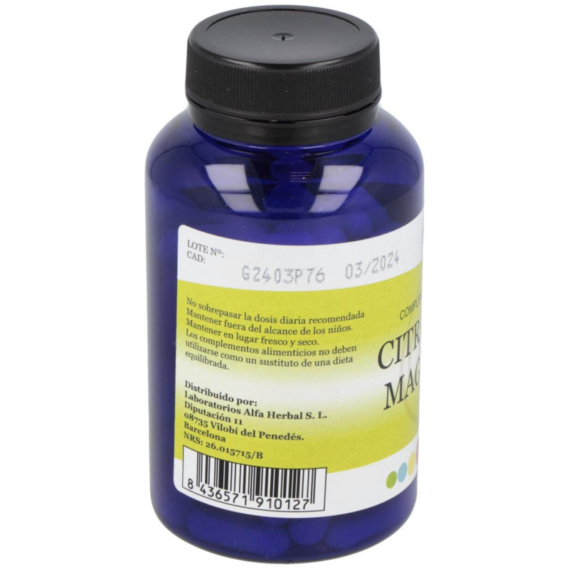 Citrato de Magnesio 90caps - Alfa Herbal
