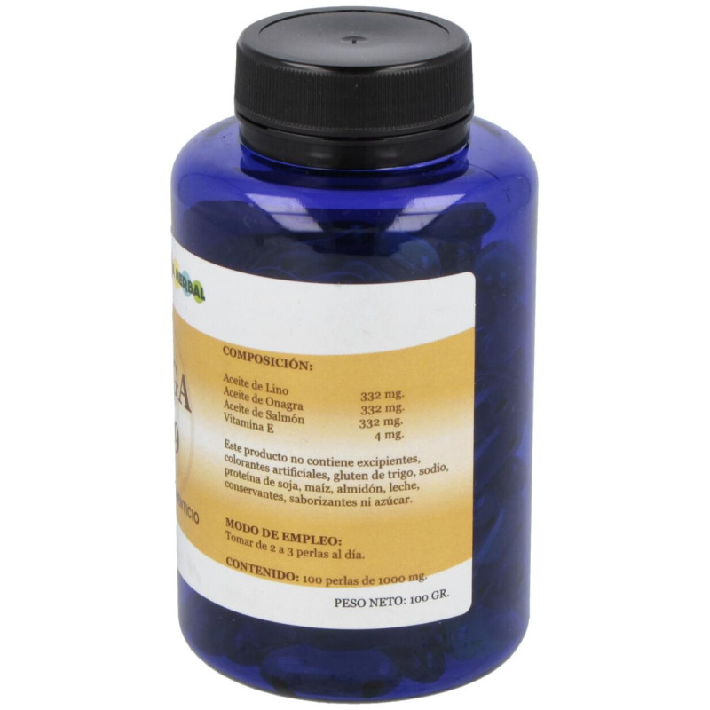 Omega 3-6-9 Aceite De Salmon-Onagra-Lino 100Perlas
