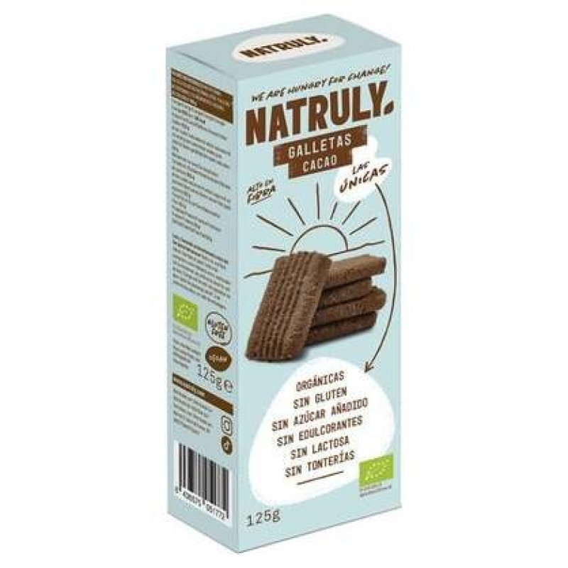 Galletas Cacao sin Gluten Bio 125g - Natruly