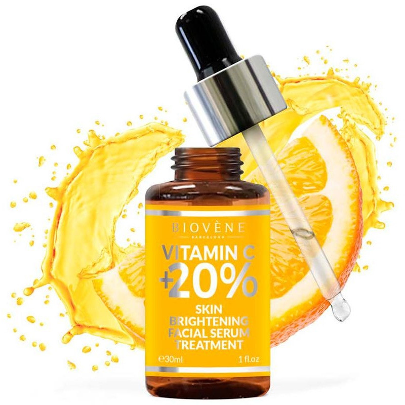 Vitamin C +20% Skin Brightening Serum Treatment 30ml - Biovene