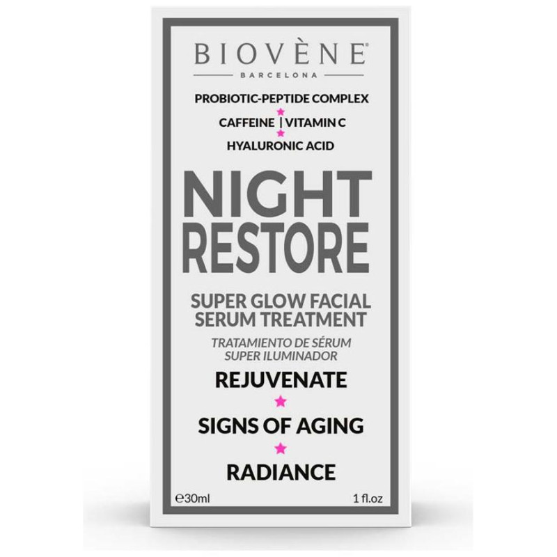 Biovène Night Restore Super Glow Facial Serum Treatment 30ml - Biovene