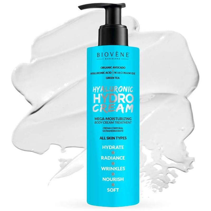 Hyaluronic Hydro Cream Mega - Moisturizing Body Cream Treatment 200 ml - Biovene