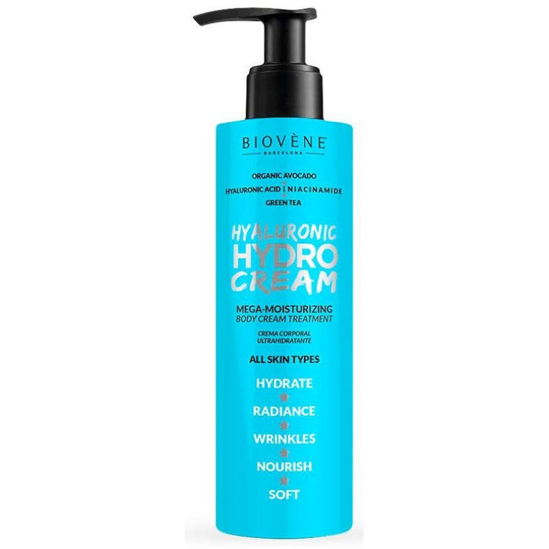Hyaluronic Hydro Cream Mega - Moisturizing Body Cream Treatment 200 ml - Biovene