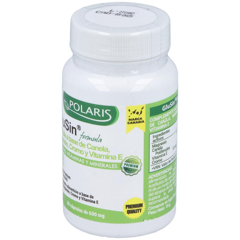 Glusin (canela + Magnesio) 600mg. 30cap - Polaris