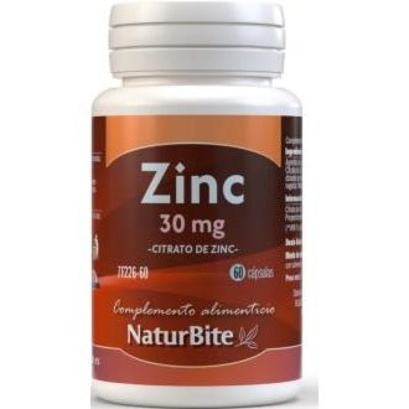 Zinc Citrato 30mg 60caps - Naturbite