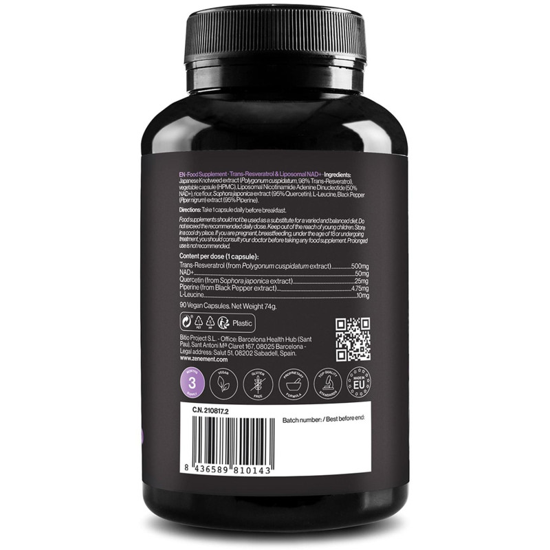 Trans - Resveratrol 90 Caps - Zenement