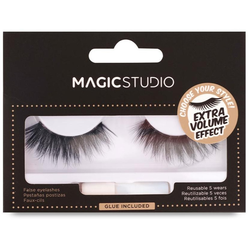 Faux Mink Eyelashes Vegan Extra Volume Effect 1ud - Magic Studio