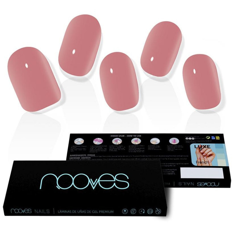 Láminas de Uñas de Gel Dusty Rose Premium Glam Cat Eye 20 u - Nooves