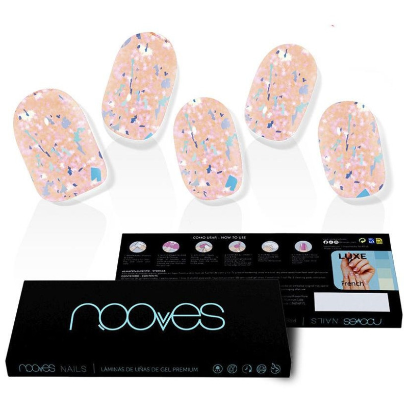 Láminas de Uñas de Gel Peach Galettes Premium Luxe Metallic 20 u - Nooves
