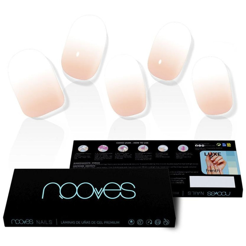 Láminas de Uñas de Gel Nude Baby Boomer Premium Luxe Gradient 20 u - Nooves