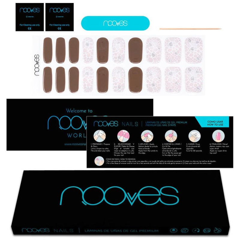 Láminas de Uñas de Gel Suzanne Premium Glam Glitter 20 u - Nooves