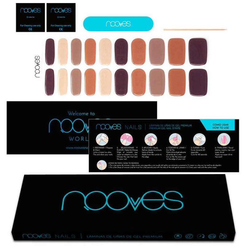 Láminas de Uñas de Gel Secret Earth Premium Luxe Solid Color 20 u - Nooves