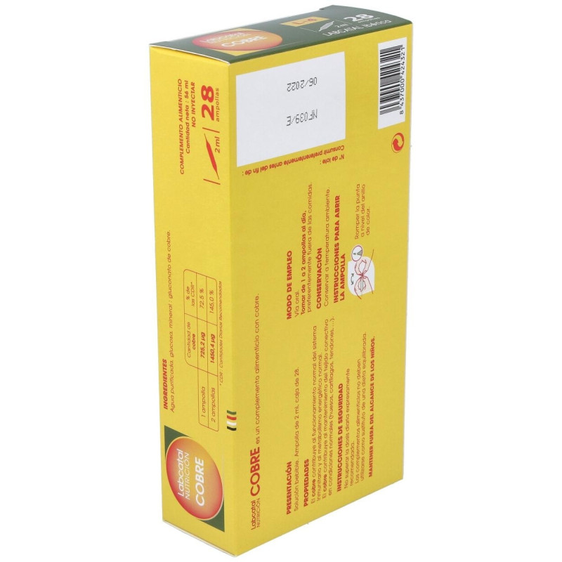 4 Cobre Ampollas, 28 X 2 ml - Labcatal