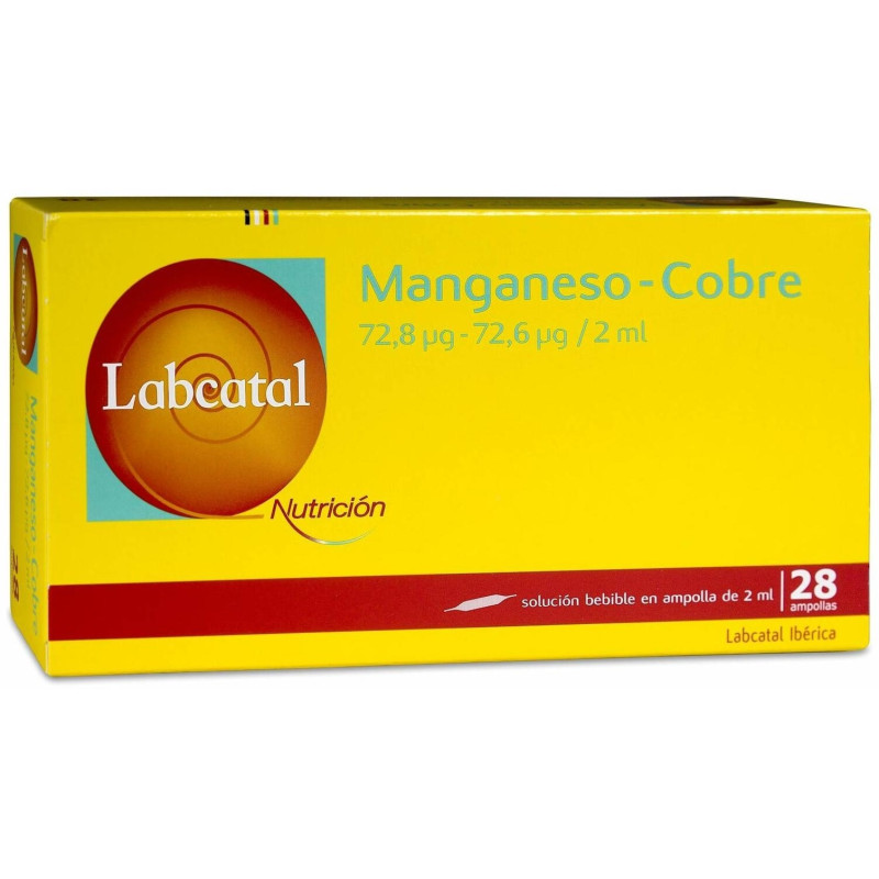Nutrición Manganeso - Cobre, 28 Ampollas - Labcatal