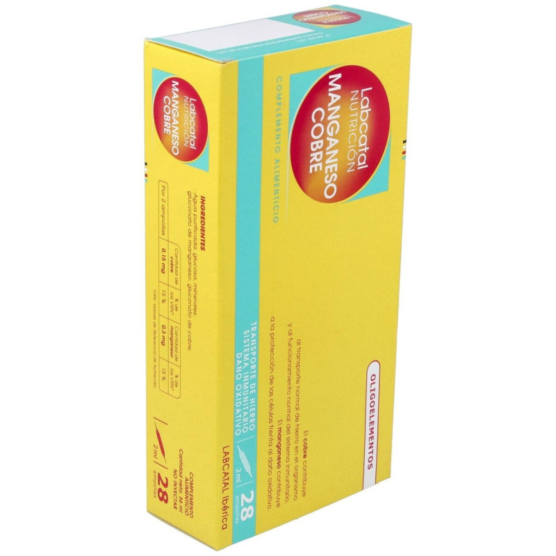 Nutrición Manganeso - Cobre, 28 Ampollas - Labcatal