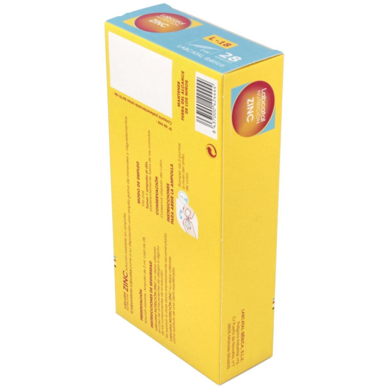Labcatal 18 Zinc 28 Ampollas 2Ml