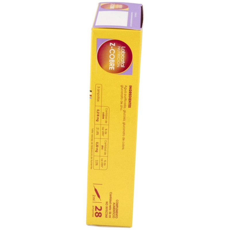 Nutrición Zinc Cobre, 28 Ampollas X 2 ml - Labcatal