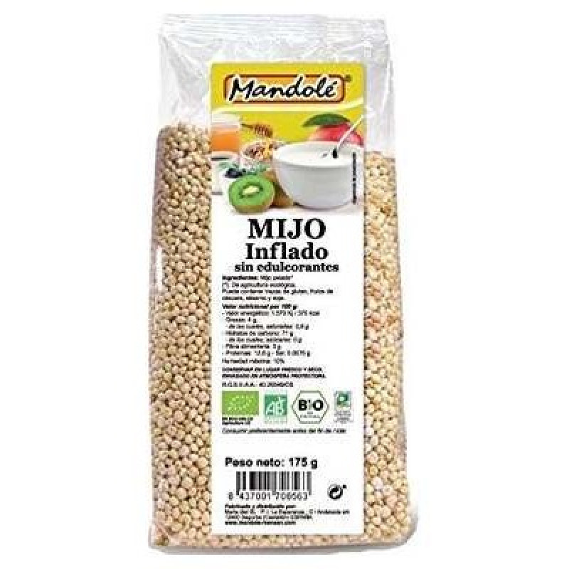 Mijo Hinchado Bio sin Edulcorantes 175 g - Mandole