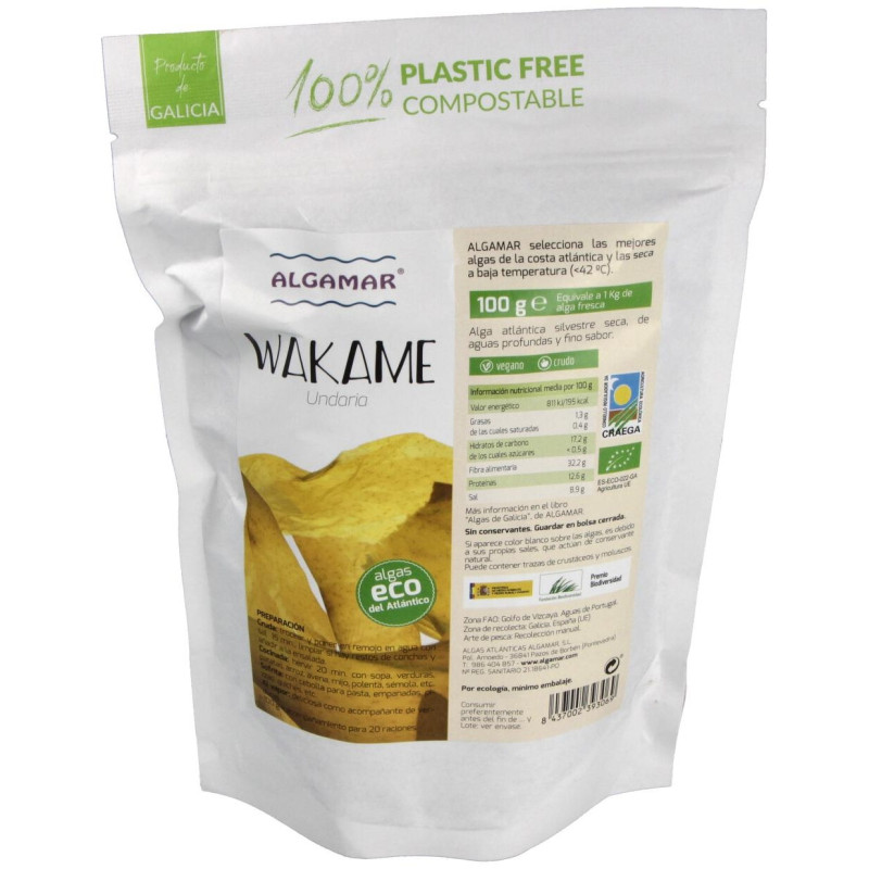 Algas Wakame Ecológica 100g - Algamar