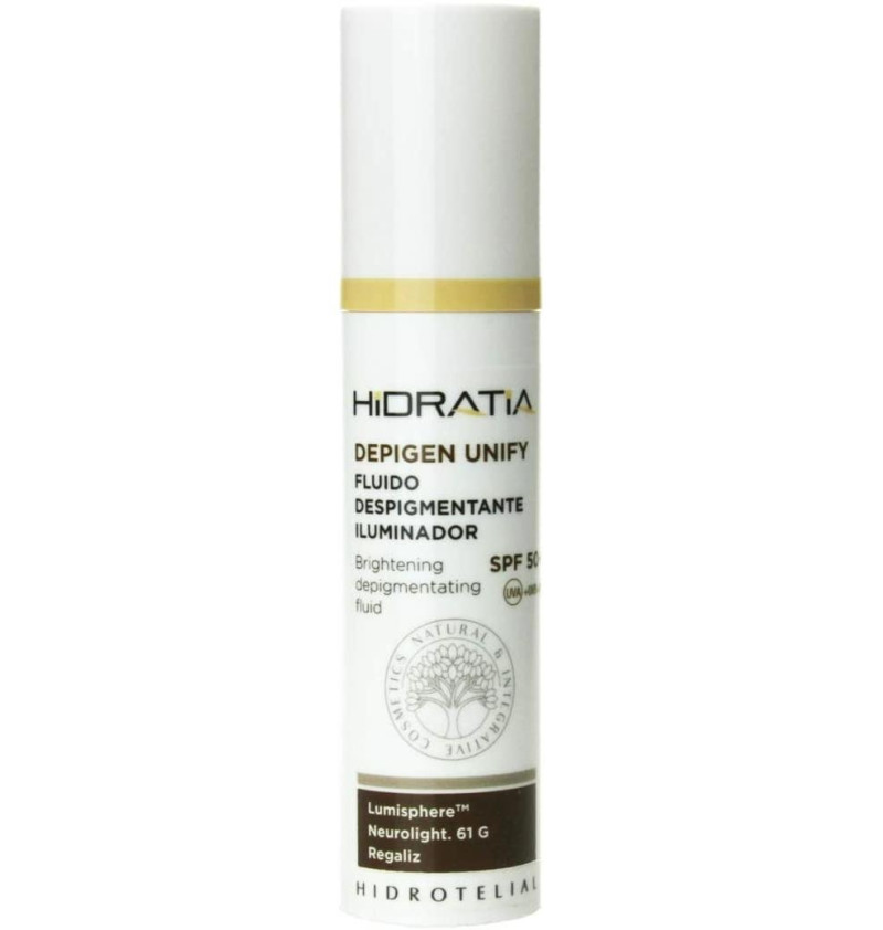 Hidrotelial Depigen Unify Spf 50+ - Despigmentante Fluido Iluminador (1 Envase 50 ml) - Inifarco