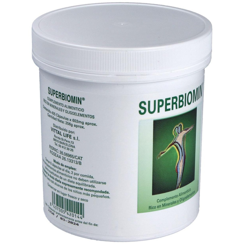 Biomin Superbiomin, Un Complejo Mineral para el Tránsito Intestinal 410 Cápsulas - Superbiomin