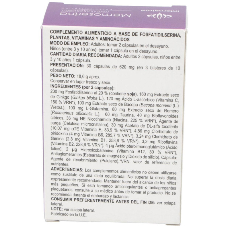 Equisalud Internature Memoserina Complex 30Caps