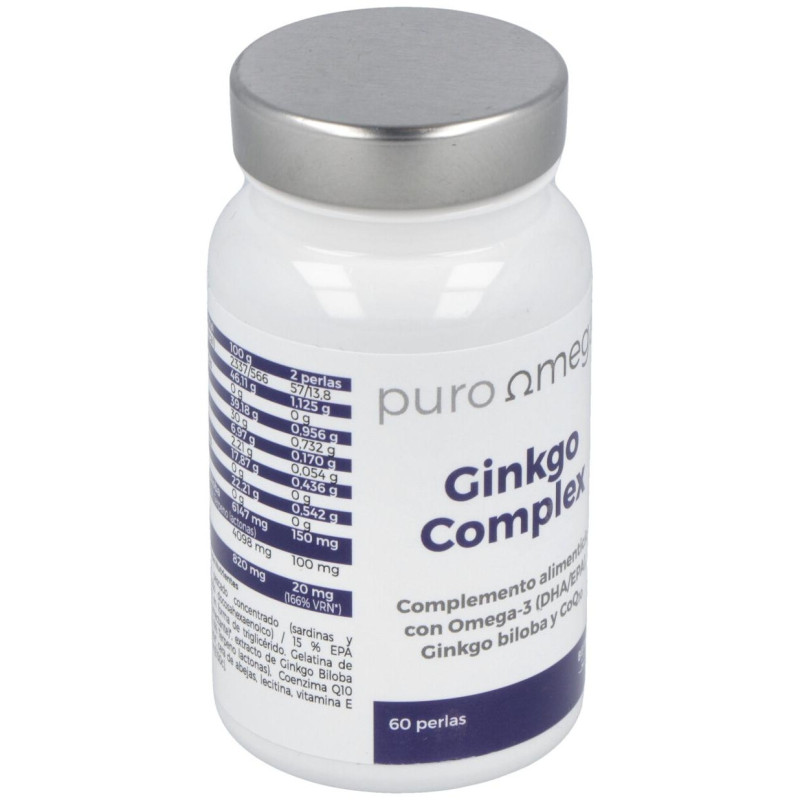 Ginkgo Complex Dha/epa Q10 60perlas - Puro Omega