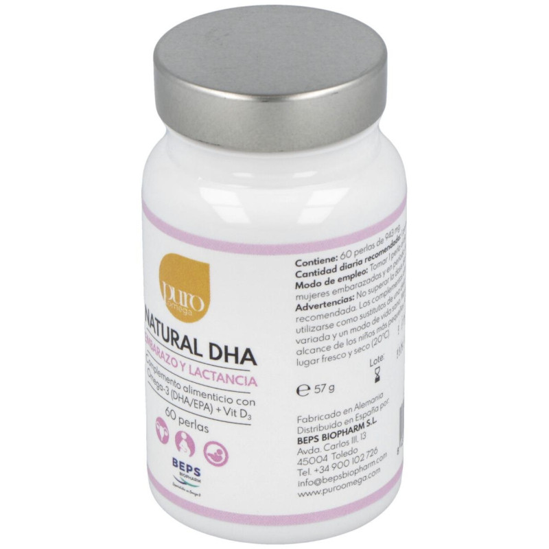 Natural Dha Embarazo Lactancia 60 Perlas - Puro Omega