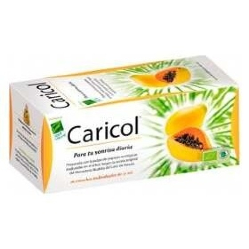 100% Natural Caricol Digestivo 20 Estuches Individuales - Cien por Cien Natural