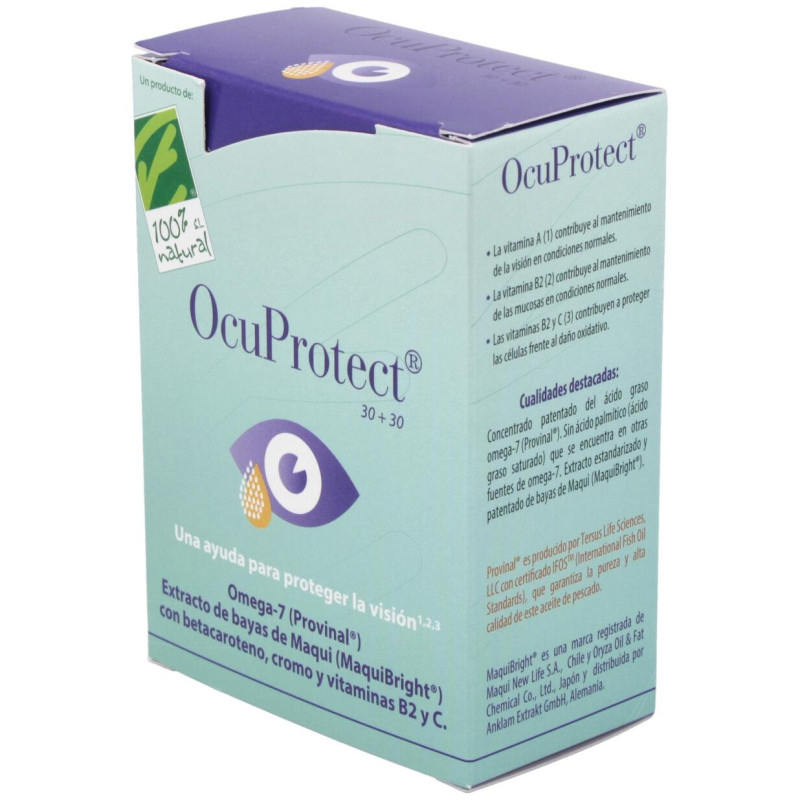 100% Natural Ocuprotect 30 Cápsulas +30 Cápsulas - Cien por Cien Natural