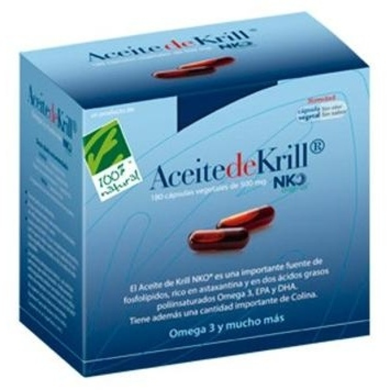 100% Natural Aceite Krill 120 Perlas - Cien por Cien Natural