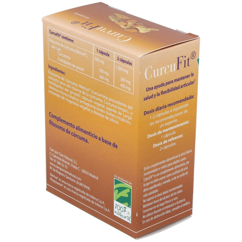 Curcufit 60 Cápsulas 100% Natural - Cien por Cien Natural