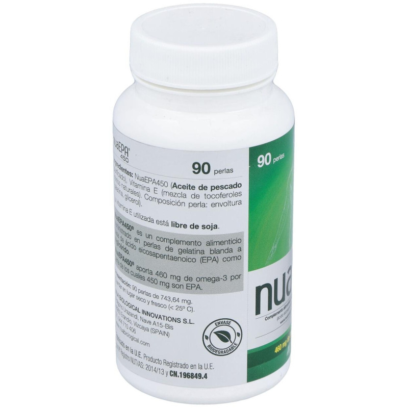 Biological Nuaepa 450 para la Tensión y Triglicéridos 90 Perlas - Nua
