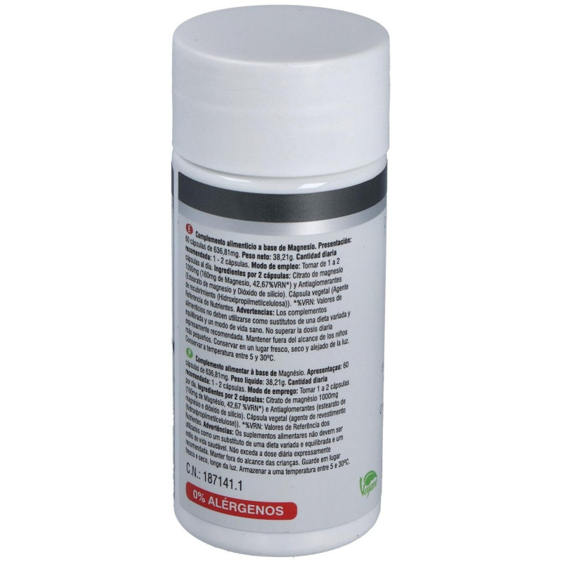 Nueva Dietetica Magnesio 537 mg, 60 Cápsulas - Prisma Natural