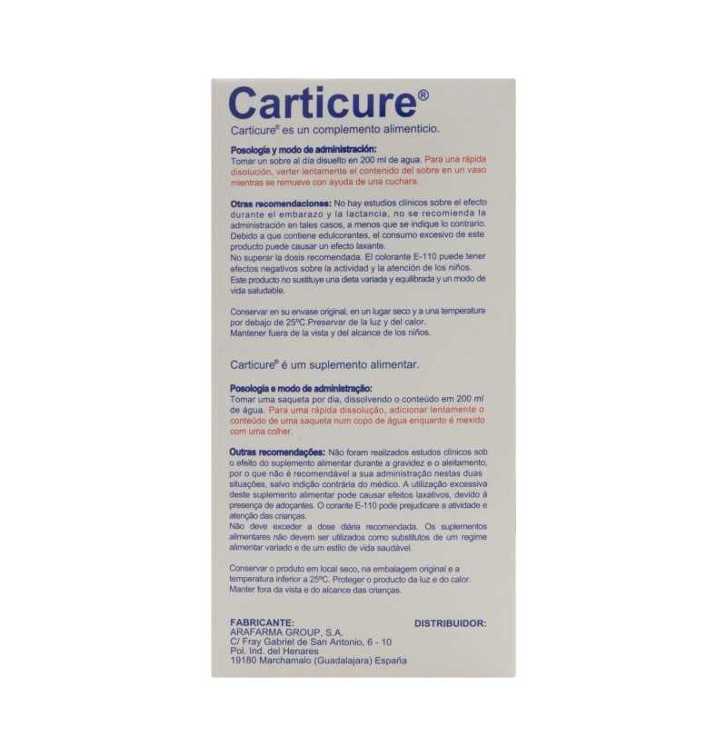 Carticure Polvo para Suspension Oral - Condroitina + Glucosamina, 30 Sobres - Arafarma
