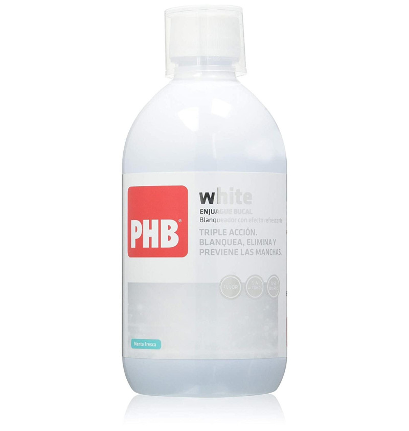 Phb White Enjuague Bucal (1 Envase 500 Ml)