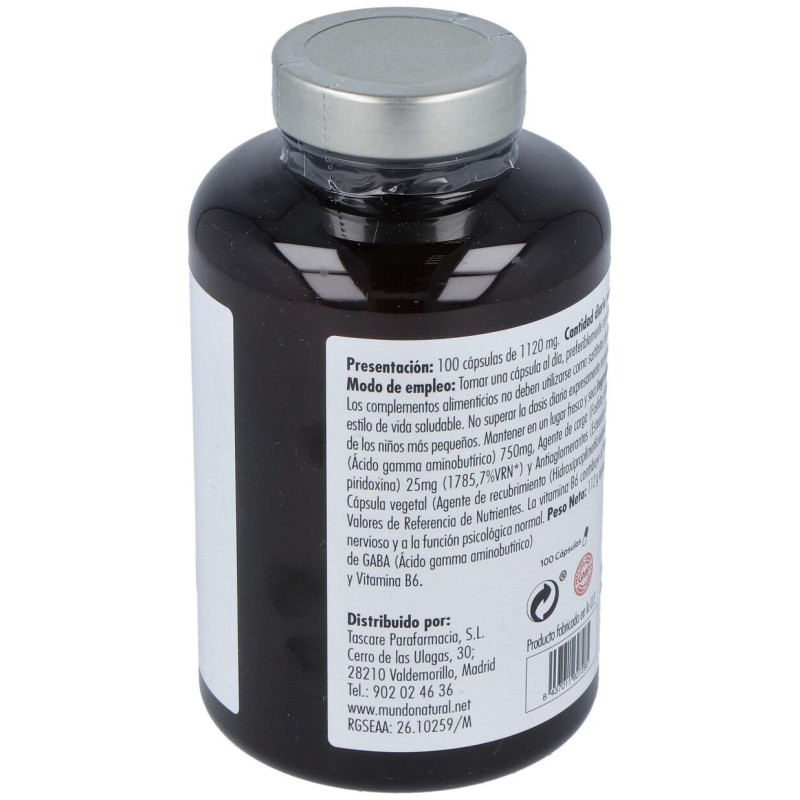 Mundo Natural Gabasor 750 Mg Con B6 100 Cap