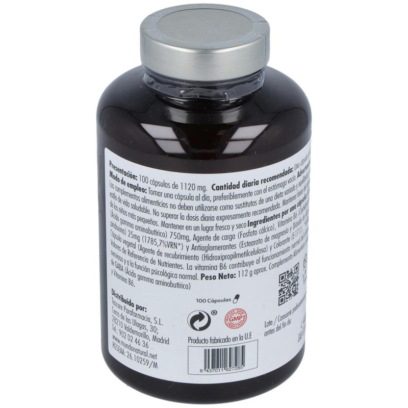 Mundo Natural Gabasor 750 Mg Con B6 100 Cap