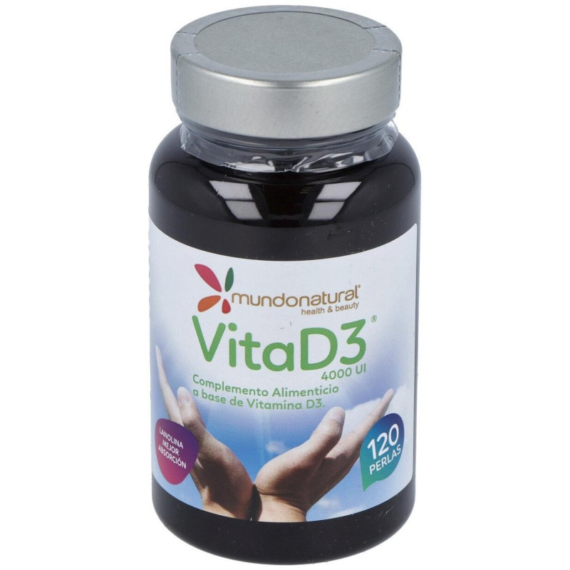 Mundo Natural Vitamina D3 4000ui 120perlas - Mundonatural