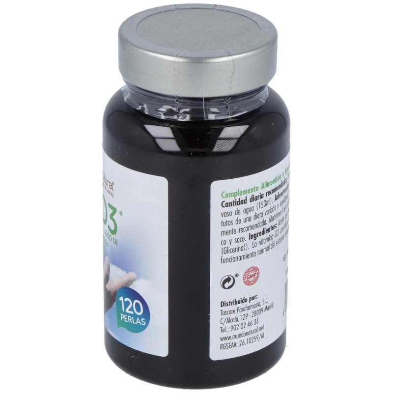 Mundo Natural Vitamina D3 4000ui 120perlas - Mundonatural